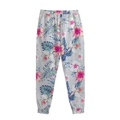 Hibiscus Orchids Hawaii Pattern Print Sweatpants