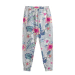 Hibiscus Orchids Hawaii Pattern Print Sweatpants