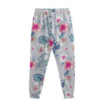 Hibiscus Orchids Hawaii Pattern Print Sweatpants