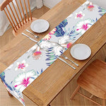 Hibiscus Orchids Hawaii Pattern Print Table Runner