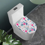 Hibiscus Orchids Hawaii Pattern Print Toilet Lid Cover
