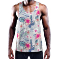 Hibiscus Orchids Hawaii Pattern Print Men's Workout Tank Top