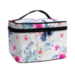 Hibiscus Orchids Hawaii Pattern Print Travel Makeup Bag