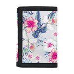 Hibiscus Orchids Hawaii Pattern Print Trifold Wallet