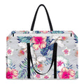 Hibiscus Orchids Hawaii Pattern Print Utility Tote Bag