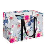 Hibiscus Orchids Hawaii Pattern Print Utility Tote Bag