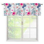 Hibiscus Orchids Hawaii Pattern Print Window Valance