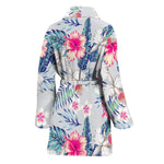 Hibiscus Orchids Hawaii Pattern Print Women's Bathrobe