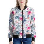 Hibiscus Orchids Hawaii Pattern Print Women's Bomber Jacket