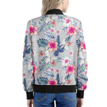 Hibiscus Orchids Hawaii Pattern Print Women's Bomber Jacket