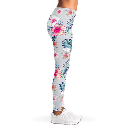Hibiscus Orchids Hawaii Pattern Print Women's Leggings