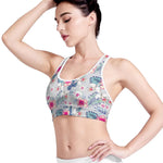 Hibiscus Orchids Hawaii Pattern Print Women's Sports Bra