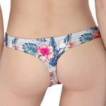 Hibiscus Orchids Hawaii Pattern Print Women's Thong