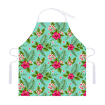 Hibiscus Plumeria Flowers Pattern Print Adjustable Apron