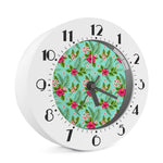 Hibiscus Plumeria Flowers Pattern Print Alarm Clock