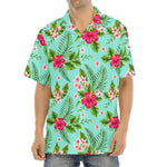 Hibiscus Plumeria Flowers Pattern Print Aloha Shirt