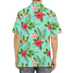 Hibiscus Plumeria Flowers Pattern Print Aloha Shirt