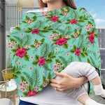 Hibiscus Plumeria Flowers Pattern Print Baby Seat Cover