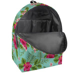 Hibiscus Plumeria Flowers Pattern Print Backpack