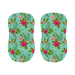 Hibiscus Plumeria Flowers Pattern Print Bar Stool Covers