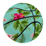 Hibiscus Plumeria Flowers Pattern Print Basketball
