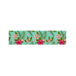 Hibiscus Plumeria Flowers Pattern Print Bed Runner