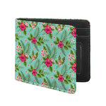 Hibiscus Plumeria Flowers Pattern Print Bifold Wallet