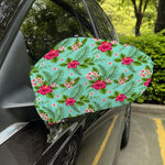 Hibiscus Plumeria Flowers Pattern Print Car Side Mirror Covers