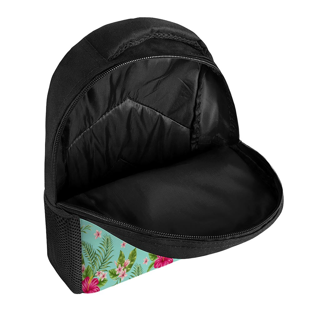 Hibiscus Plumeria Flowers Pattern Print Casual Backpack