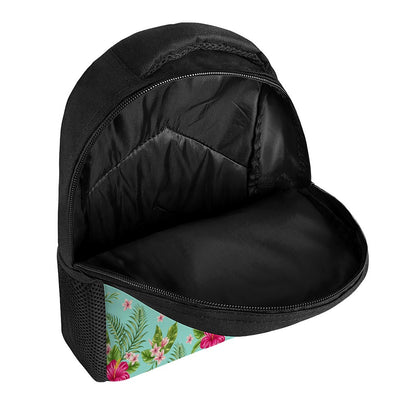 Hibiscus Plumeria Flowers Pattern Print Casual Backpack