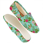 Hibiscus Plumeria Flowers Pattern Print Casual Shoes