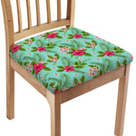 Hibiscus Plumeria Flowers Pattern Print Chair Cushion Cover