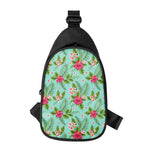 Hibiscus Plumeria Flowers Pattern Print Chest Bag