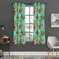 Hibiscus Plumeria Flowers Pattern Print Grommet Curtain Panels