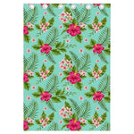 Hibiscus Plumeria Flowers Pattern Print Curtain