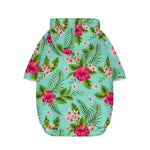 Hibiscus Plumeria Flowers Pattern Print Dog Zip Up Hoodie