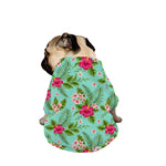 Hibiscus Plumeria Flowers Pattern Print Dog Zip Up Jacket