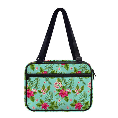 Hibiscus Plumeria Flowers Pattern Print Double Strap Bible Bag