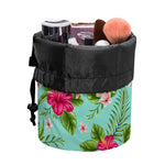 Hibiscus Plumeria Flowers Pattern Print Drawstring Makeup Bag