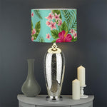 Hibiscus Plumeria Flowers Pattern Print Drum Lamp Shade