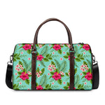 Hibiscus Plumeria Flowers Pattern Print Duffle Bag