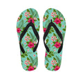 Hibiscus Plumeria Flowers Pattern Print Flip Flops