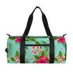 Hibiscus Plumeria Flowers Pattern Print Gym Bag