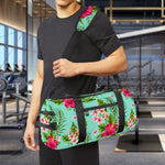 Hibiscus Plumeria Flowers Pattern Print Gym Bag