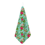 Hibiscus Plumeria Flowers Pattern Print Hand Towel