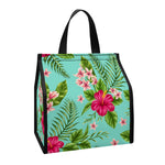 Hibiscus Plumeria Flowers Pattern Print Insulated Lunch Tote