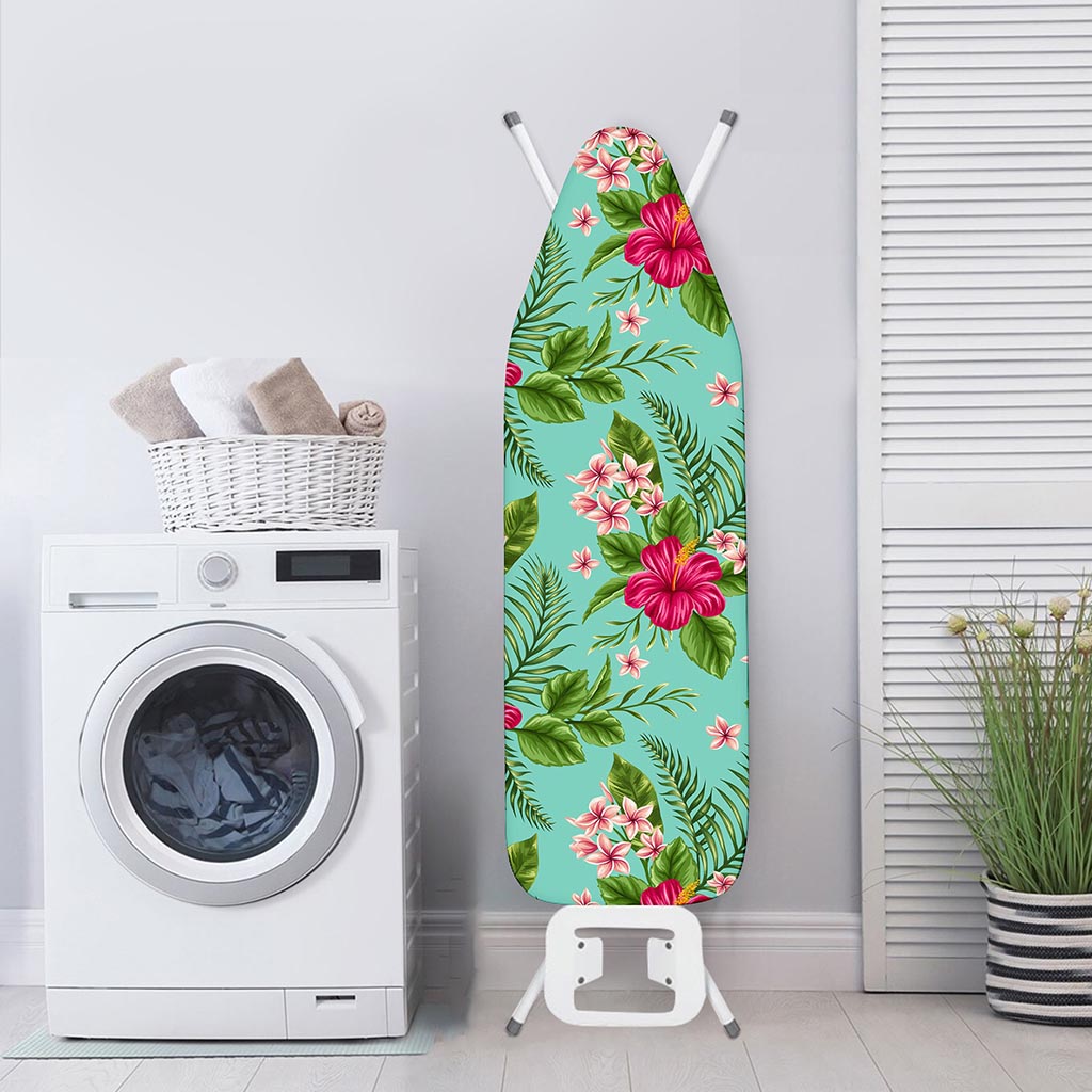 Hibiscus Plumeria Flowers Pattern Print Ironing Board Cover
