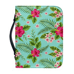 Hibiscus Plumeria Flowers Pattern Print Leather Bible Cover