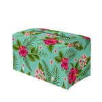 Hibiscus Plumeria Flowers Pattern Print Leather Tissue Box Cover