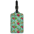 Hibiscus Plumeria Flowers Pattern Print Luggage Tag